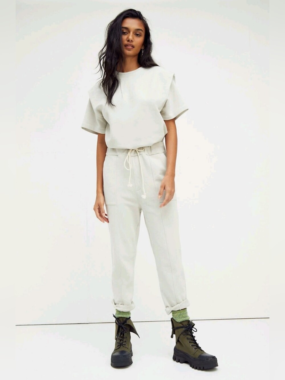 Pistola Clarisse Terry Pleated Jumpsuit